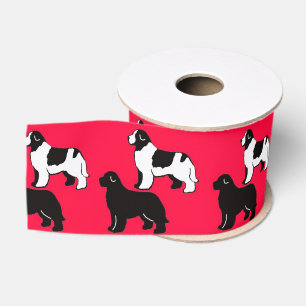 Landseer und Schwarze Flecken Ripsband