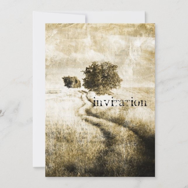 Landstraße des ländlichen Westerns Einladung (Vorderseite)