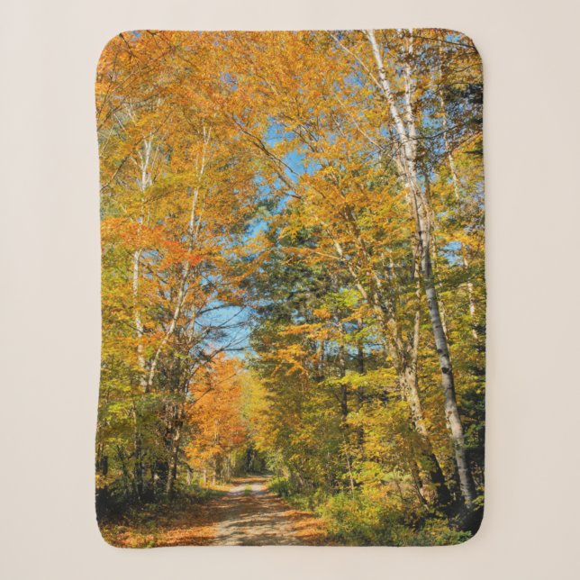 Landstrasse Herbstfarben New Hampshire Sherpadecke (Vorderseite)