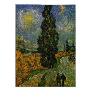 Landstraße in der Provence - Van Gogh Fotodruck