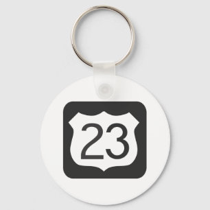 Landstraße US-23 Schlüsselanhänger
