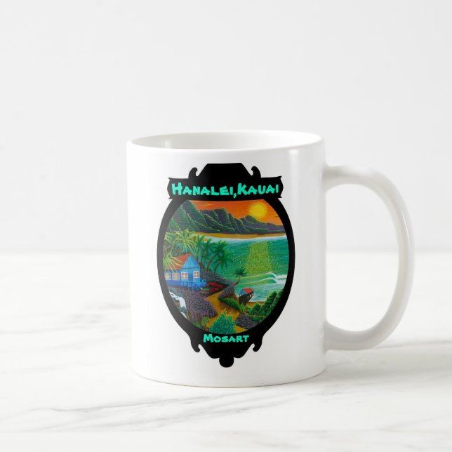 "Landstraße zum Himmel", magischer Fensterentwurf Kaffeetasse (Rechts)