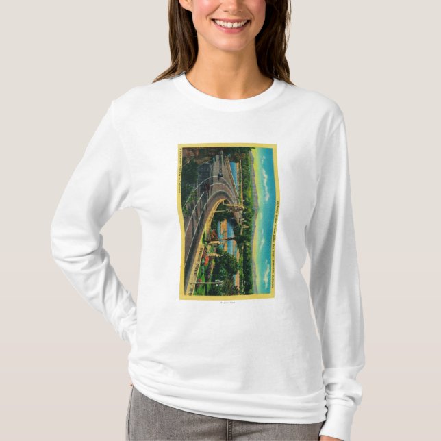 Landstraßen-Brücke über Santa Ana River T-Shirt (Vorderseite)