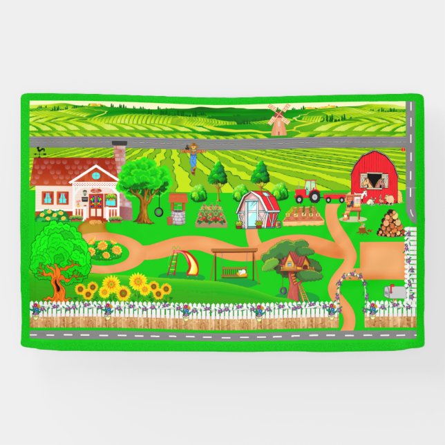 Landstraßen für Autos 2 1/2' x 4' Banner (Horizontal)