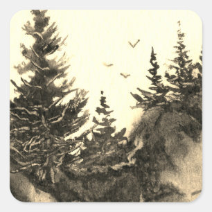 Landstraßen Landschaft und Natur Sticker