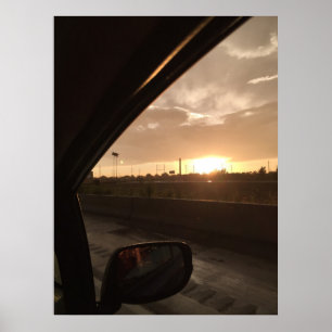 Landstraßen-Sonnenaufgang Poster