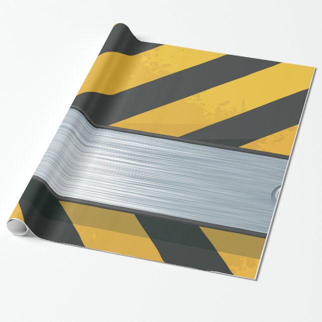Landstraßen-Vorsicht-Zeichen Geschenkpapier (Ungerollt)