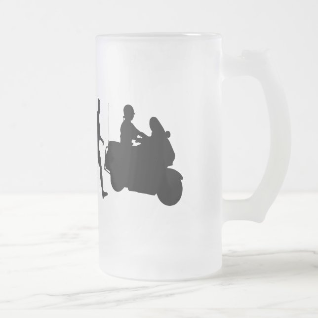 Landstraßenpatrouillen-Gesetzeshütergang Mattglas Bierglas (Rechts)