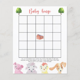 Landtiere - Baby Dusche Bingo Wild