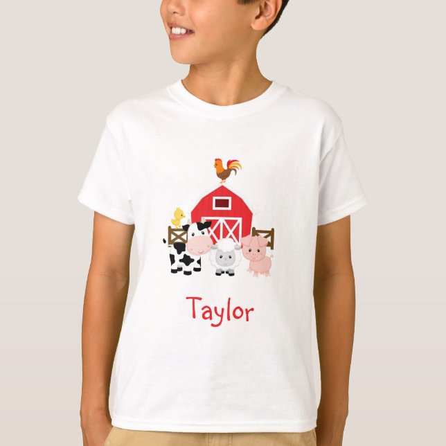 Landtiere Banyard Kinder / Familie T-Shirt (Vorderseite)