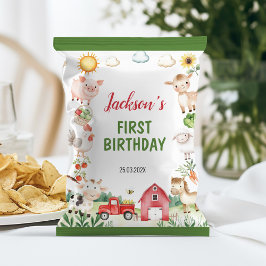 Landtiere Barnyard Birthday Chip Bag Wrapper Flyer