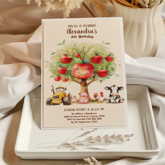 Landtiere Barnyard Birthday Einladung