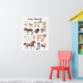 Landtiere | Bildung Lernunterricht Poster