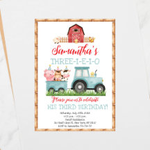 Landtiere Blue Boy Barnyard Geburtstagspartei