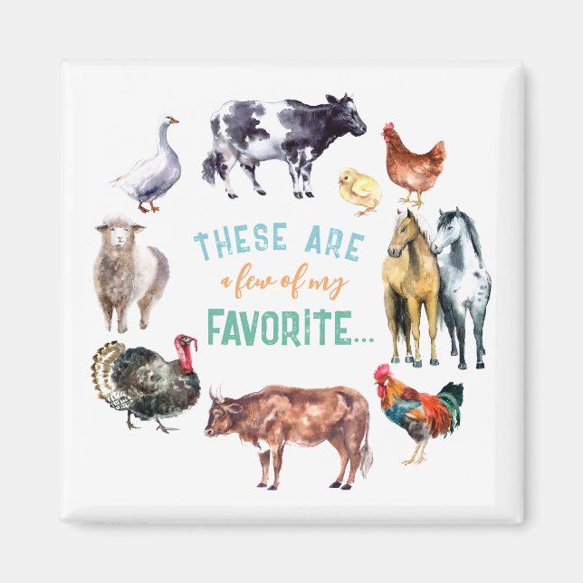 Landtiere Das sind ein paar meiner Aquarellbilder Magnet (Vorne)