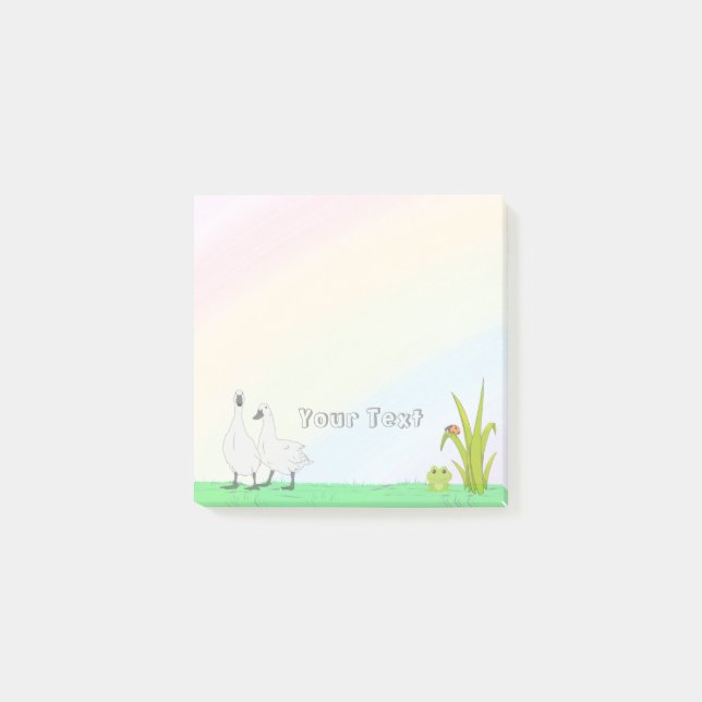 Landtiere farbenfrohe Regenbogenkids Post-it Klebezettel (Vorderseite)