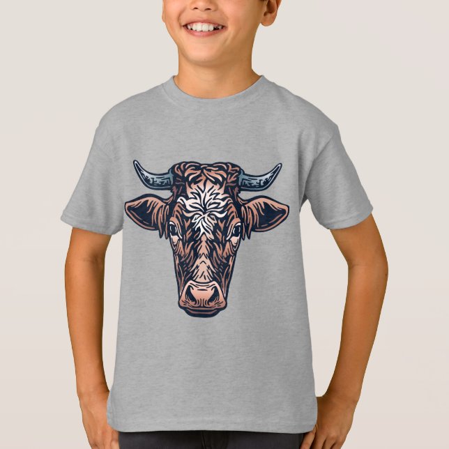 Landtiere Freunde Kuh T-Shirt (Vorderseite)