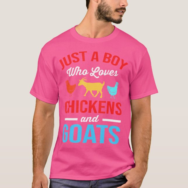 Landtiere für Jungen, nur ein Junge, der Hühner Li T-Shirt (Vorderseite)