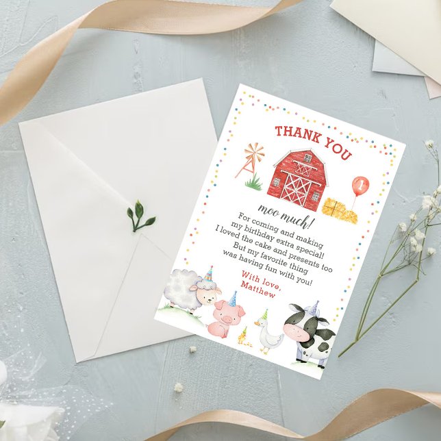 Landtiere Geburtstag Danke Karte (Von Creator hochgeladen)