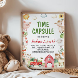 Landtiere Geburtstagsfeier Kapselunterschrift Poster