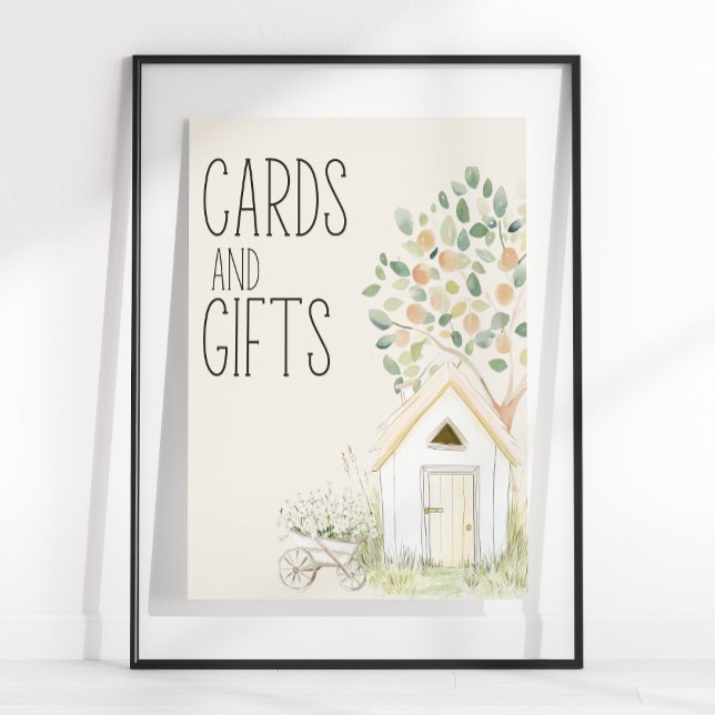 Landtiere Meadow Baby Showkarten Geschenke Schild (Von Creator hochgeladen)