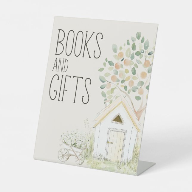 Landtiere Meadow Friend Baby Shower Books Geschenk Sockelschild (Vorderseite)