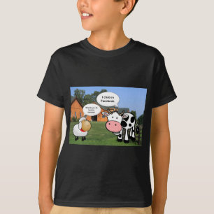 Landtiere niedlich Cartoon lustige Facebook-Chat T-Shirt