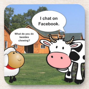 Landtiere niedlich Cartoon lustige Facebook-Chat Untersetzer