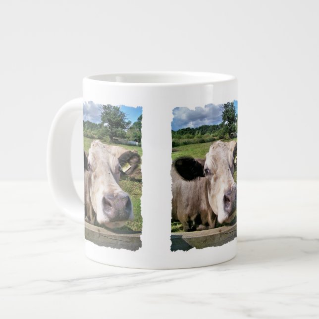 LANDTIERE, NIEDLICHE KUHE Jumbo-Tasse (Vorderseite Links)