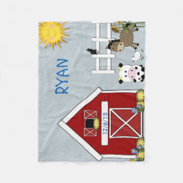 Landtiere, Pferde, Kuh, Lämmer Fleecedecke