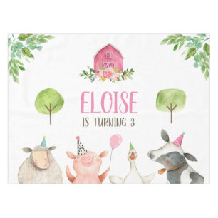 Landtiere Tablecloth Barnyard Geburtstagskind Tischdecke