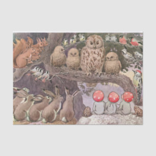 Landtiere und Kinder Elsa Beskow Seidenpapier