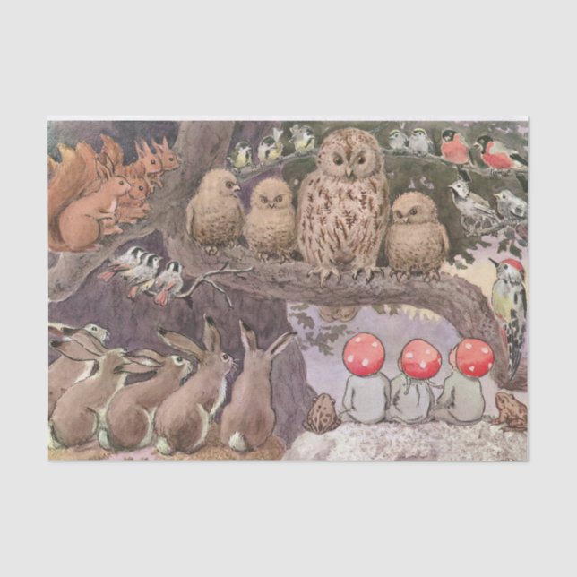 Landtiere und Kinder Elsa Beskow Seidenpapier (Vorderseite)