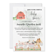 Landtiere Virtual Baby Dusche soziale Entfernung
