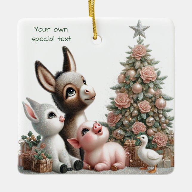 Landtiere Weihnachtsschmuck (Vorderseite)