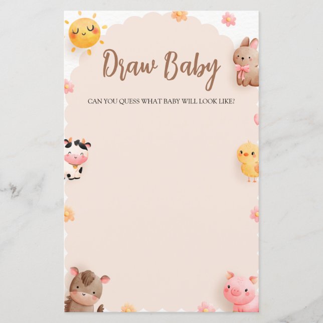 Landtiere Zeichnete Baby Game (Vorderseite)