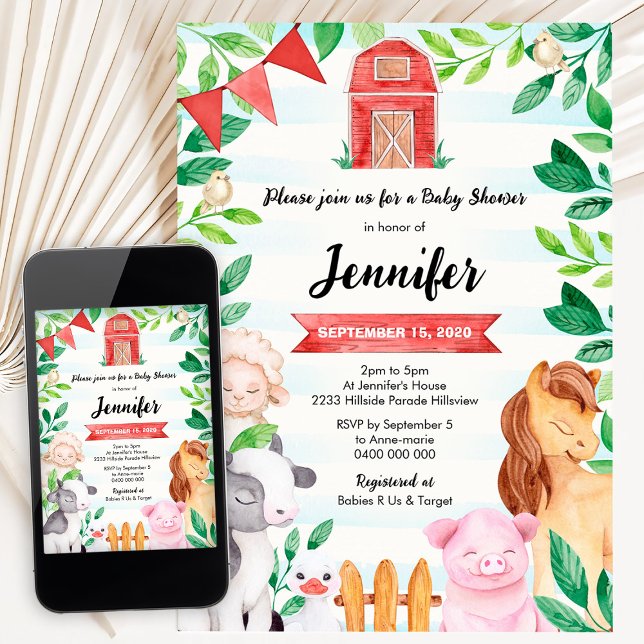 Landtiere zum Geburtstag Einladung (Von Creator hochgeladen)