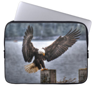 Landung Bald Eagle Wildlife Foto Art Laptopschutzhülle