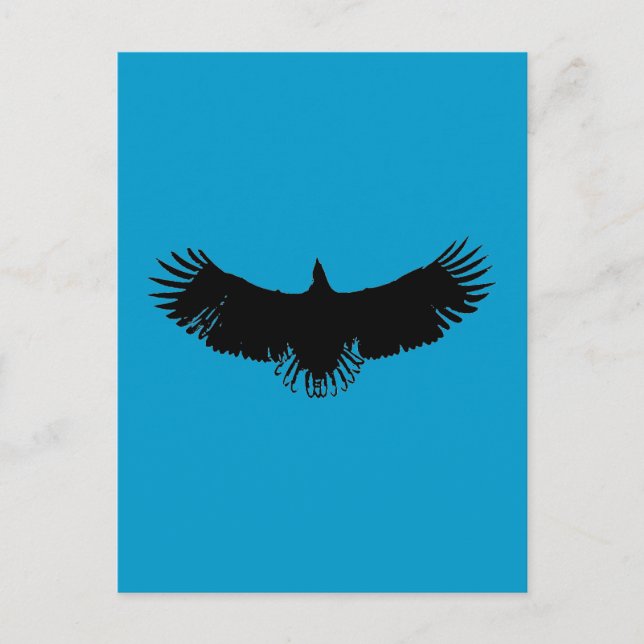 Landung der Adlerfisch-Silhouette Postkarte (Vorderseite)