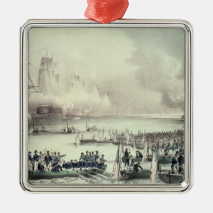 Landung der amerikanischen Kraft bei Vera Cruz Silbernes Ornament