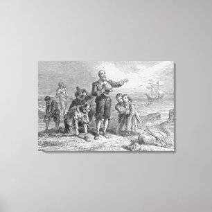 Landung der Pilger, 1620 Leinwanddruck
