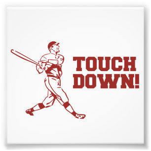 Landung Homerun Baseball-Fußball-Sport Fotodruck