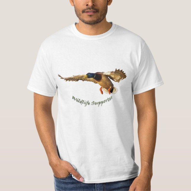 Landung Male Mallard Duck Wildlife T - Shirt (Vorderseite)