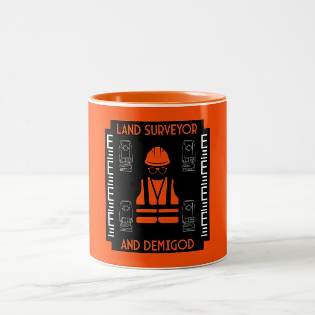 Landvermesser Zweifarbige Tasse (Mittel)