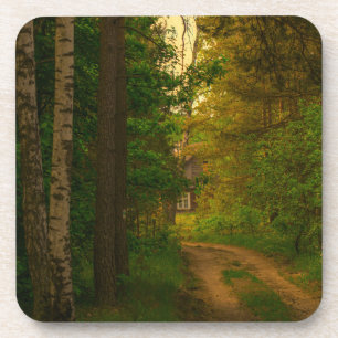 Landwald Landhaus Dorf Weißrussland Getränkeuntersetzer