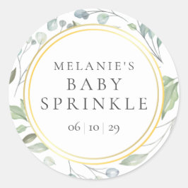 Landweide Baby Sprinkle / Dusche / Paare Runder Aufkleber