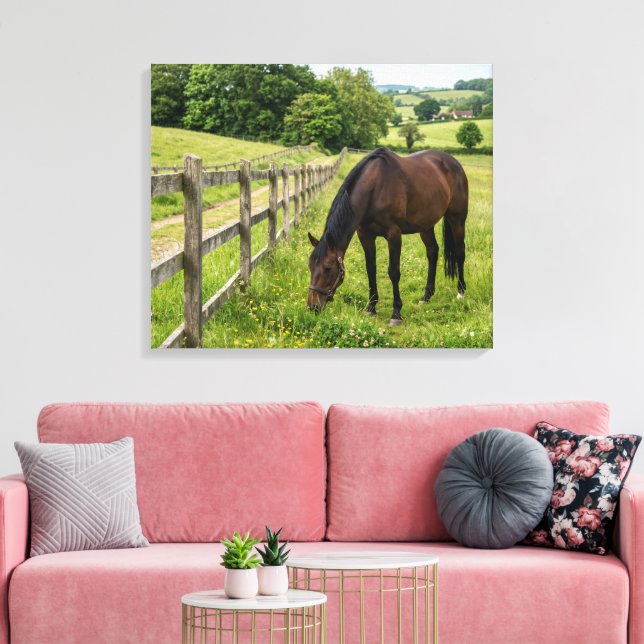 Landwiesenpferd Leinwanddruck (Insitu (Wohnzimmer))