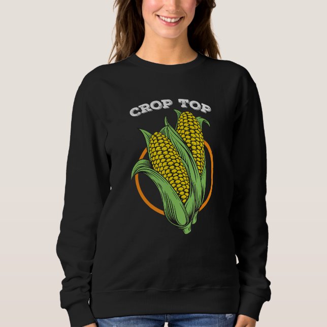 Landwirt baut Mais Crop Top (Vorderseite)
