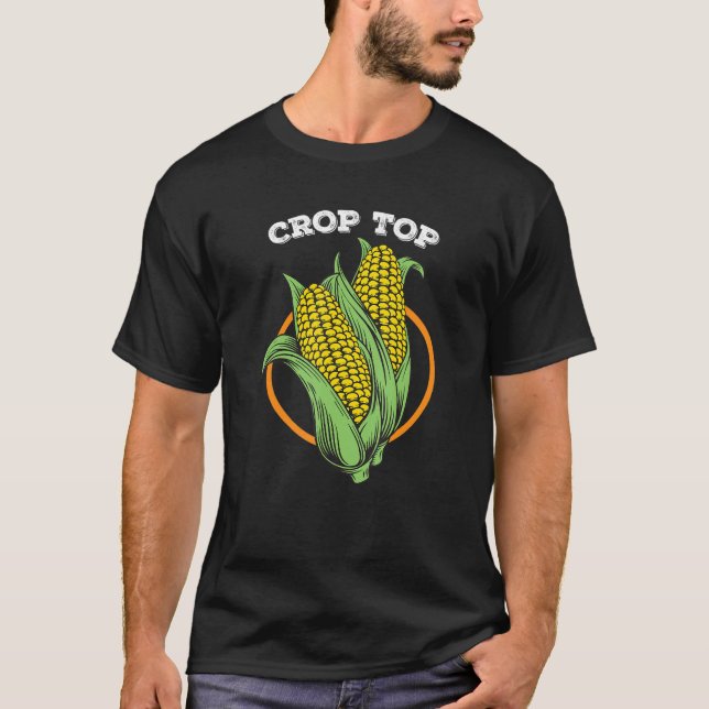Landwirt baut Mais Crop Top (Vorderseite)
