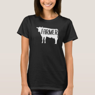 Landwirt Grafik Kuh Bauer Landwirtschaft Traktor T-Shirt
